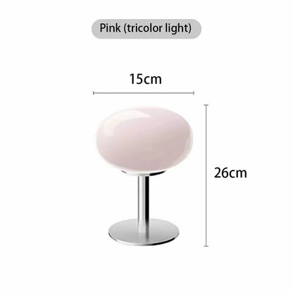 Lollipop Table Lamp Medieval Cream Glass Lamp Living Room Bedroom Study Simple Atmosphere Retro Glass Standing Lamp Home Decor