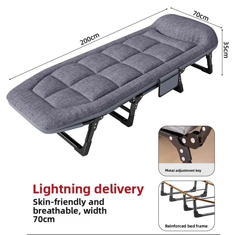 Lunch break folding bed office single recliner portable hospital escort march dual-purpose nap bed