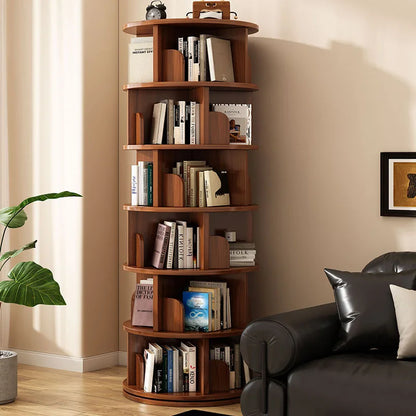 Rotating bookshelf Floor storage shelf Children's simple picture book rack