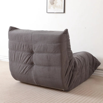 Lazy Sofa, Caterpillar Sofa | Classic Grey Sponge-Filled, Living Room Ready, No Electricity Needed
