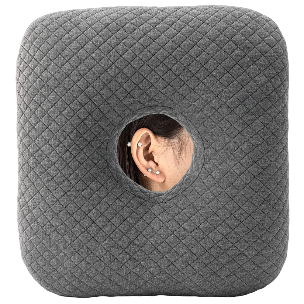 Soft Skin-Friendly Side-Sleeping Pillow,Multi-Purpose Ear Hole Pillow,Ssed to Relieve Ear Pressure and Earache for Side Sleepers