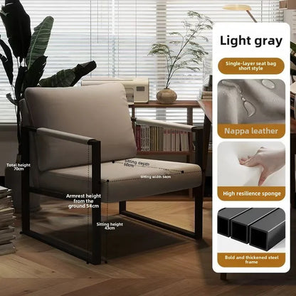 Nordic lazy sofa light luxury sales single wrought iron leisure chair balcony negotiation bedroom living room minimalist sofa