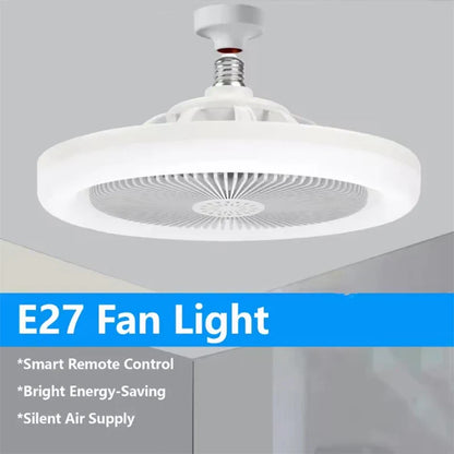 Smart 3-in-1 Ceiling Fan LED Lights Remote Control 3-Speed E27 Lighting Base for Bedroom Living Room Electric fan AC85-260V