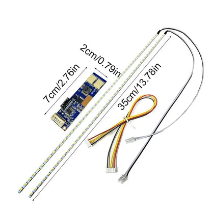 1Set 350MM LED Backlight Strip Light Kit DC 10-30V 17 Inch CCFL LCD Screen To LED Monitor Module