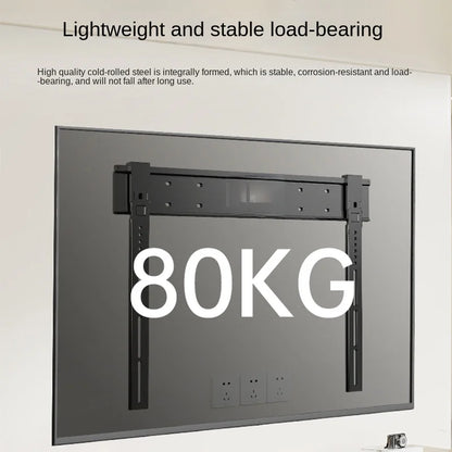 Ultra thin Universal TV Wall Mount - 1cm Gap Design for 32-90" Flat/Curved Screens max 80kg Magnetic Lock VESA 100x100-800x400mm
