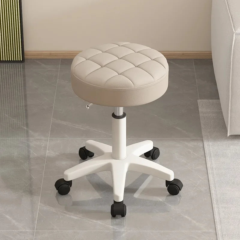 Massage stool Beauty salon stool Lifting rotating round stool Hair manicure Barber shop stool Round stool with wheels