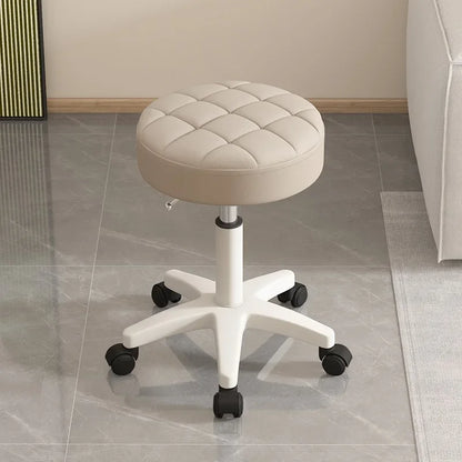 Massage stool Beauty salon stool Lifting rotating round stool Hair manicure Barber shop stool Round stool with wheels