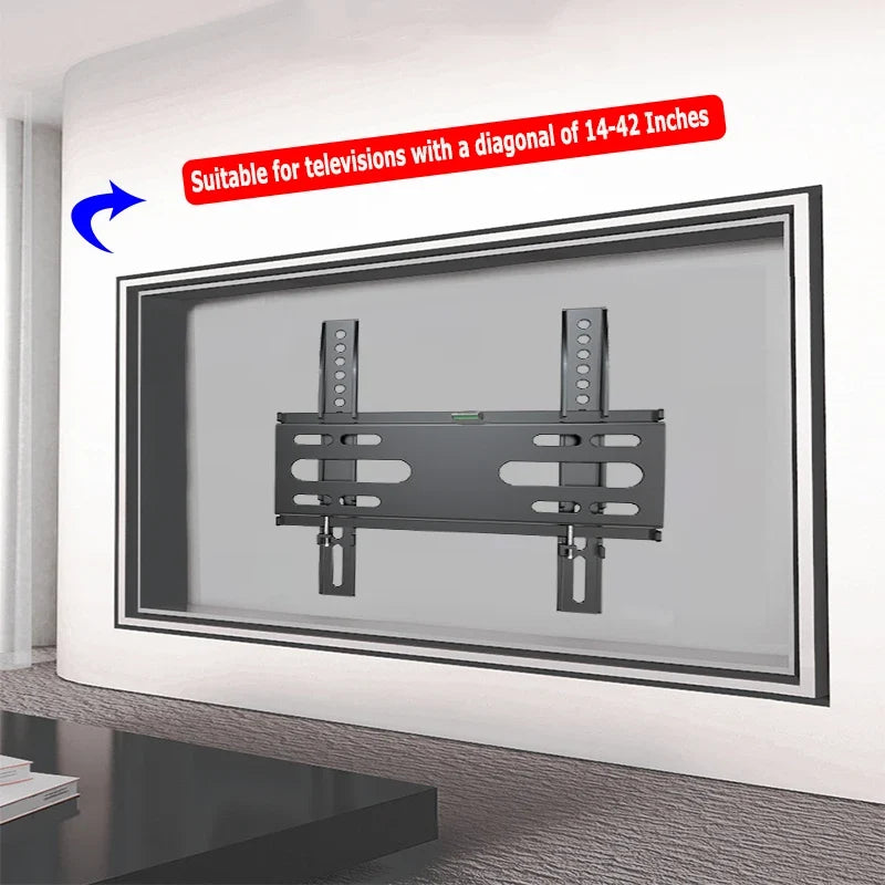 LED LCD TV Wall Mount Bracket Tilt Adjustable Strengthen TV Support for 14''-42'' Load up to 40kg VESA 200*200