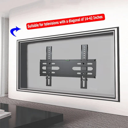 BEISHI TV Wall Mount Fixed for Most 14-42" LED, LCD and Plasma Flat/Curved TVs Max VESA 200X200 Universal TV Bracket