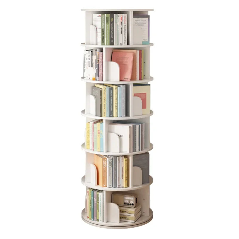 Rotating bookshelf Floor storage shelf Children's simple picture book rack