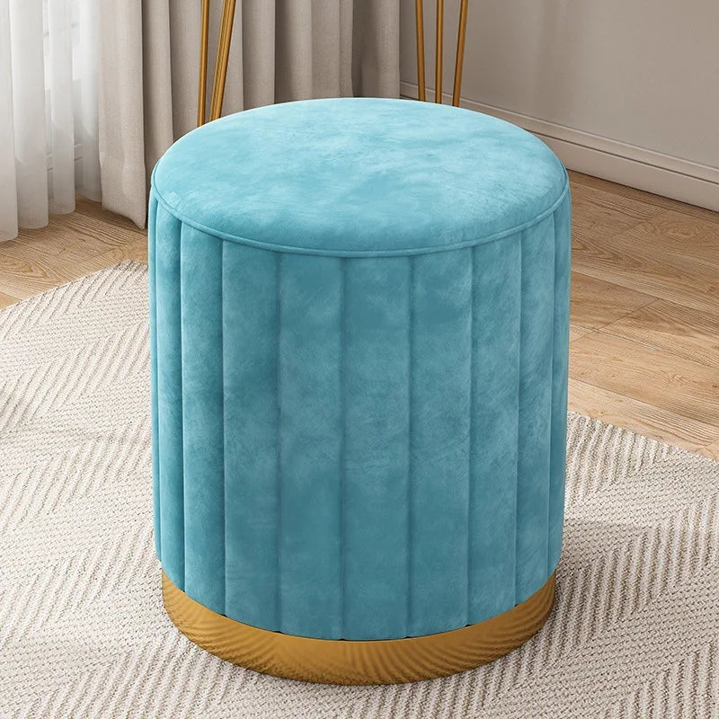 Makeup stool light luxury round stool chair bedroom Internet celebrity storage bench sofa stool dresser stool makeup chair small