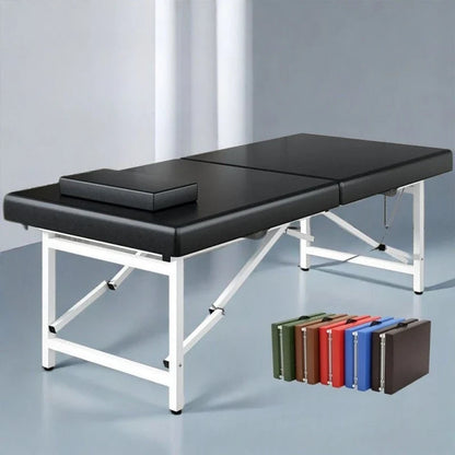 Portable Folding Massage Table Lightweight Adjustable Height Spa Salon Home Therapy Bed Face Cradle Carry Case Furniture