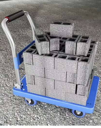 trolley pulling goods four-wheeled flatbed cart pushing goods truck folding trolley express trailer