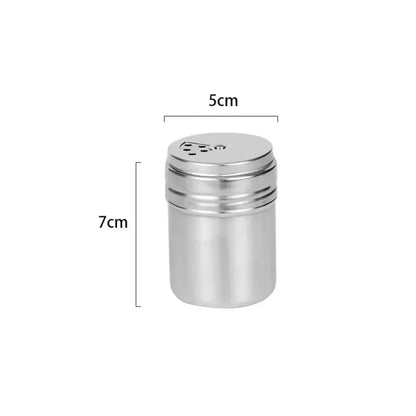 Multi-purpose Stainless Steel Seasoning Jar Salt Sugar Bottle Rotating Cover Kitchen Gadgets Spice Pepper Shaker Spice Jar