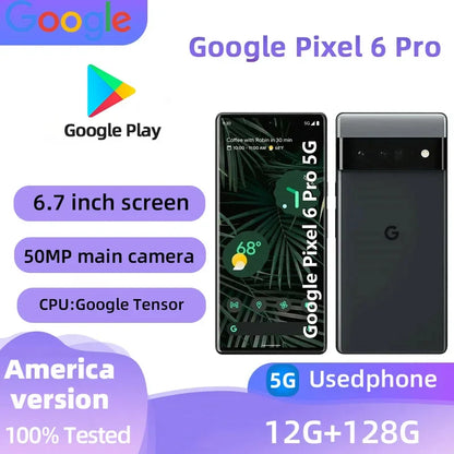 Google Pixel 6 Pro 6Pro 5G Octa Core  6.7inch Screen 12GB RAM 128GB/256GB ROM 50 MP Camera Google Tensor Unlocked Cell phone