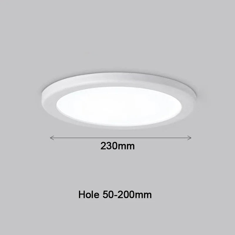 LED Panel Lights Ultra thin Ceiling Downlight 50mm to 200mm Cut Hole Adjustable Panel Light AC85-265V Indoor Lighting Lamp