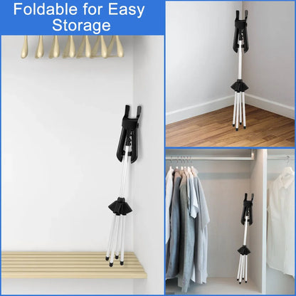 Steamer Stand with Hand-held Ironing Board 84-160cm Portable High Adjustable Handheld Garment Steamer Rack Foldable Home Hanger