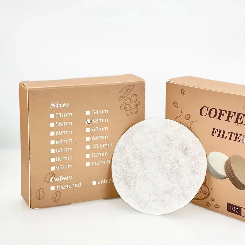 Coffee Filter Paper Espresso Paper Filters 51mm 53mm 58mm 100pcs Puck Screen For Delonghi Breville Portafilter Machine Tools