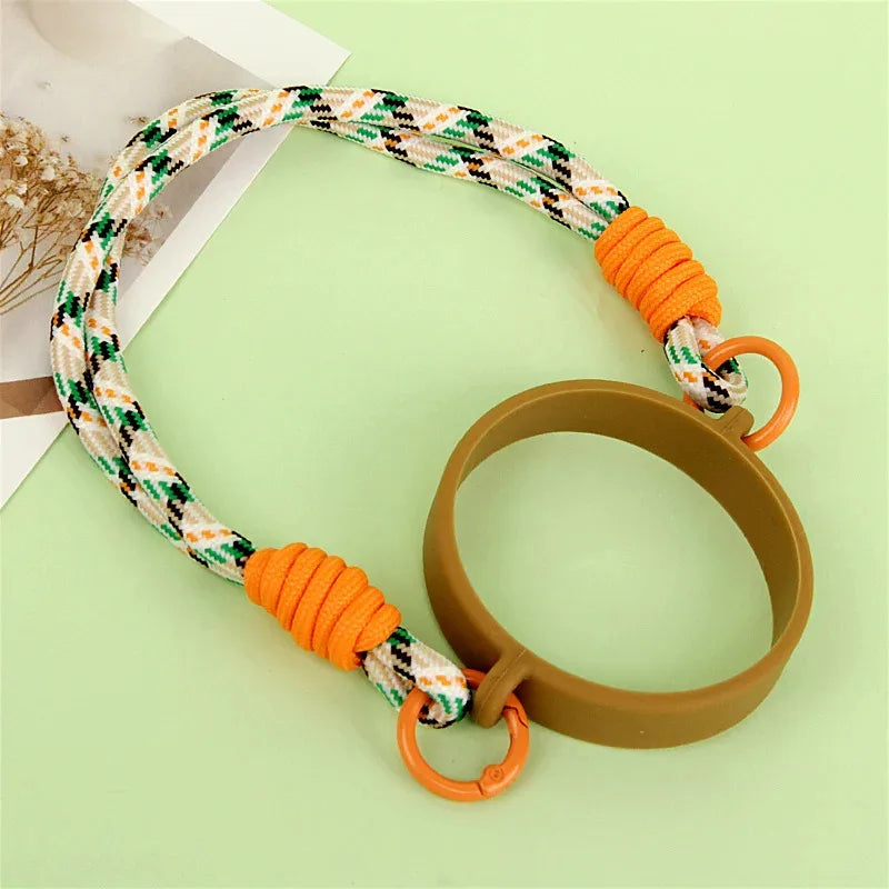 Water Bottle Handle Strap Silicone Water Bottle Sling Carrier Holder Strap Universal Fits Most 8-40oz Bottles Cup Accessories