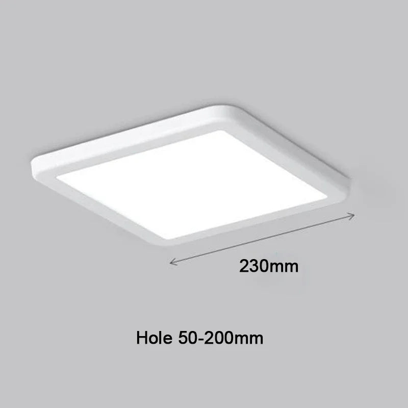 LED Panel Lights Ultra thin Ceiling Downlight 50mm to 200mm Cut Hole Adjustable Panel Light AC85-265V Indoor Lighting Lamp