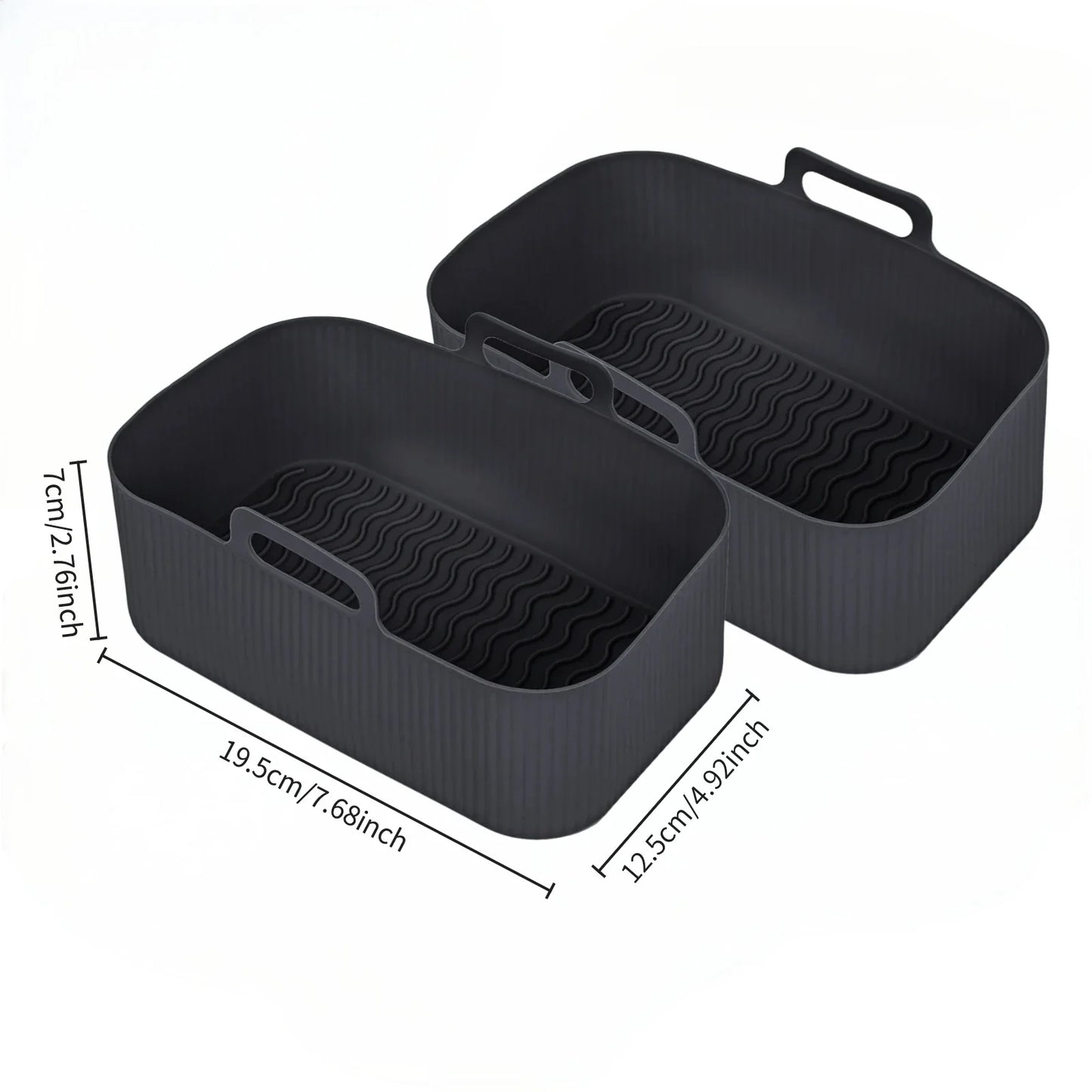 2Pcs/1Pcs Air Fryer Silicone Liners for Ninja SL400 SL401 Stack XL Basket Reusable AirFryer Baking Tray Airfryer Accessories