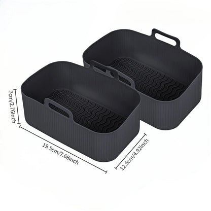 2Pcs/1Pcs Air Fryer Silicone Liners for Ninja SL400 SL401 Stack XL Basket Reusable AirFryer Baking Tray Airfryer Accessories
