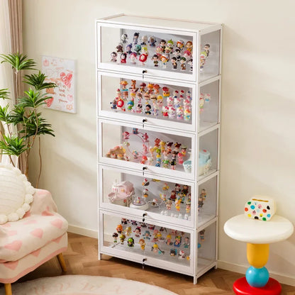 Figure cabinet with lock transparent Lego display cabinet household blind box ornament two-dimensional pain cabinet