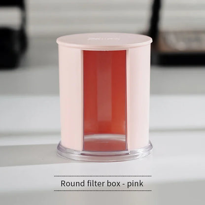 Bincoo Mocha Pot Filter Paper Storage Box Round 60mm Handle Powder Bowl Coffee Filter Paper 58mm ABS Washable Barista Tool
