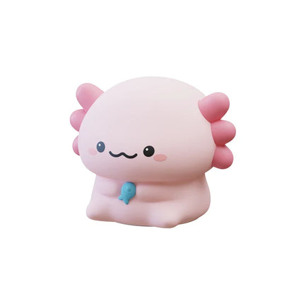 Axolotl Baby Night Light Cute Silicone Salamander Sleep Light USB Rechargeable Touch Control Night Light Children Birthday Gift