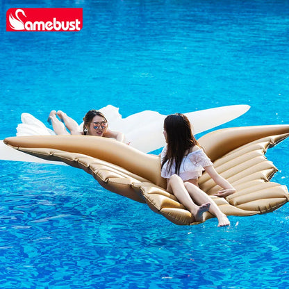 Camebust inflatable PVC Floating Row butterfly pool floats angel wings water floating