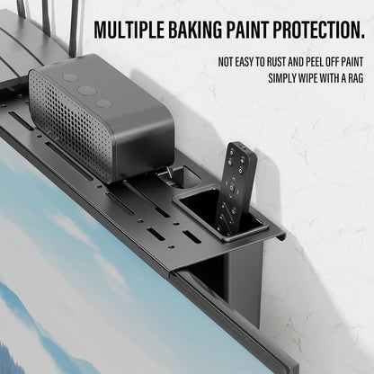 Foldable Computer Monitor Rack TV Set-Top Box Holder Shelf Monitor Screen Bracket Router Remote Stand Storage TV Top Rack Shelf