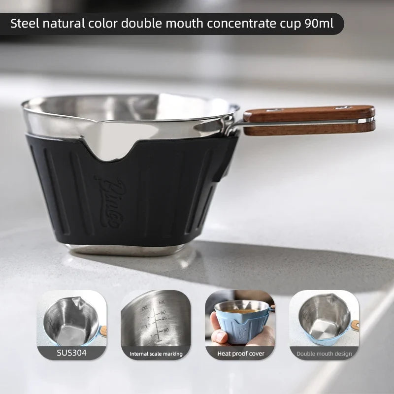 Bincoo Multi Color Espresso Shot Glass, 304 Stainless Steel with Heat Resistant Design and Precise Measurement Scale for Barista