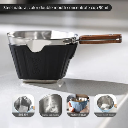 Bincoo Multi Color Espresso Shot Glass, 304 Stainless Steel with Heat Resistant Design and Precise Measurement Scale for Barista