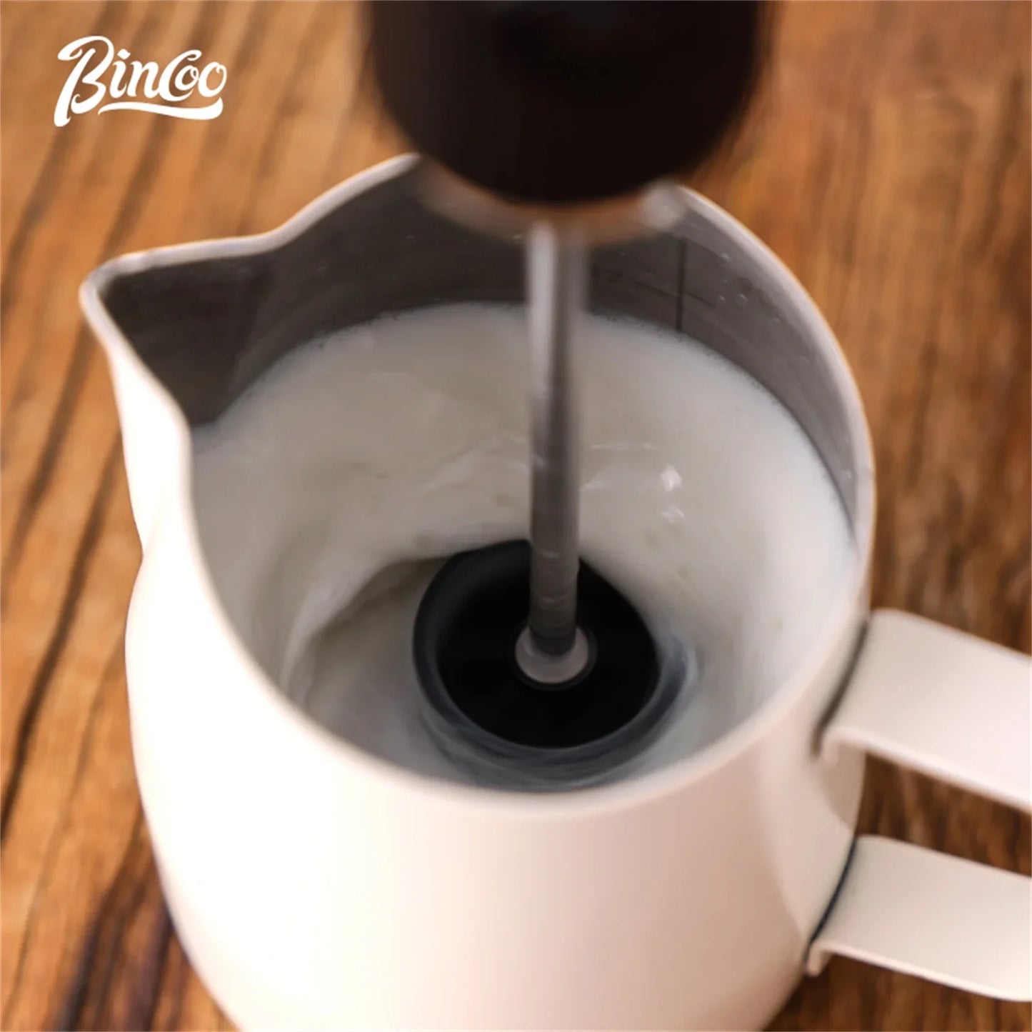 Bincoo USB Rechargeable 2-Speed Milk Frother, Handheld Foam Maker & Mini Mixer for Coffee Latte and Kitchen Cooking Tools