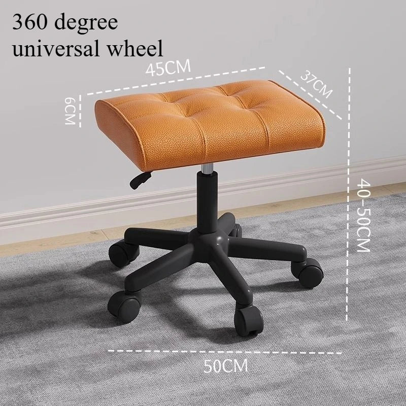 Adjustable Height Foot Rest for Office Chair, Under Desk Elevating Footstool with Memory Foam, Ergonomic Home Sofa Leg Rest