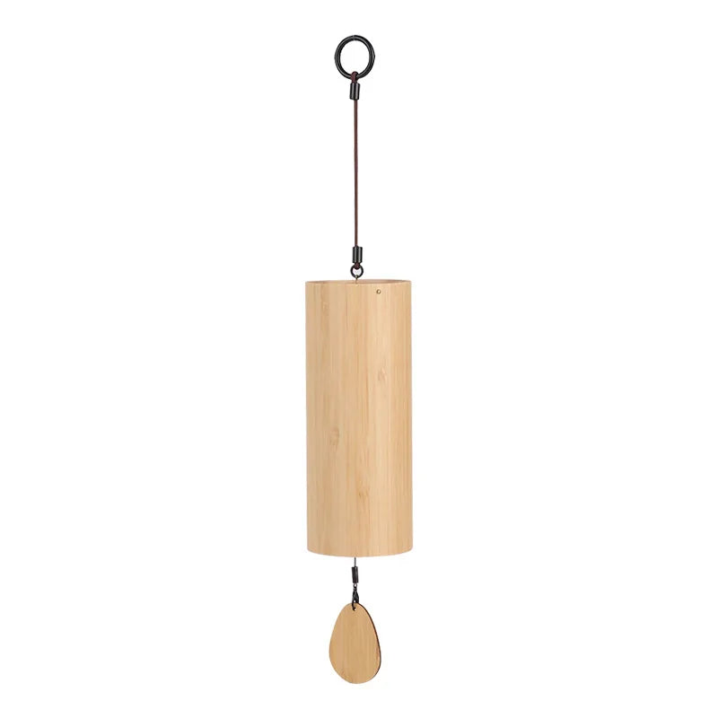 Tuomi Chord Wind Chime Japanese Hand Cranked Wind Chime Retro Bamboo Meditation Sound Healing Bamboo Wind Chime