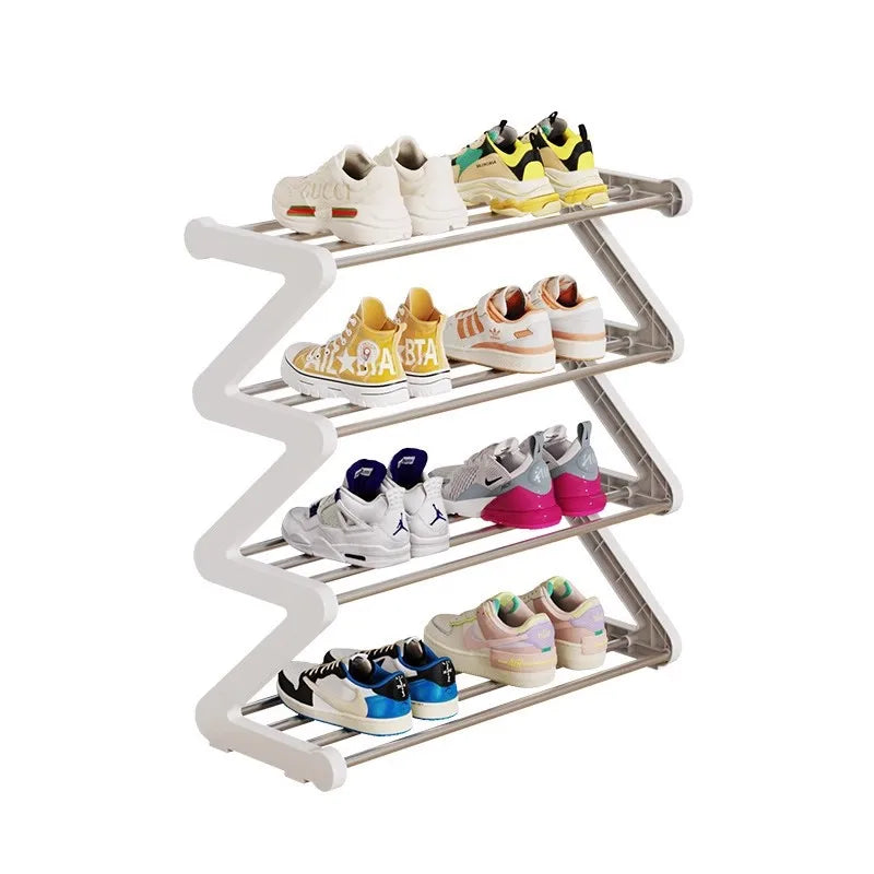 Simple shoe rack Multifunctional storage rack Multi-layer Z-shaped shoe rack Household dormitory shoe rack