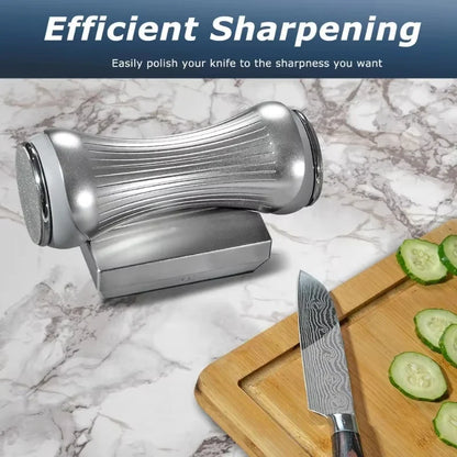 Aluminum Alloy Premium Knife Sharpener Roller–Magnetic Multi Sharpening Stone for Effortless Precision Edges|Durable&Ultra-Fast