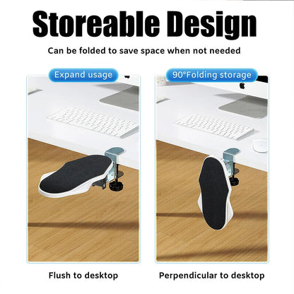 Computer Arm Rest Support Extender for Desk Adjustable Rest Pad Holder Ergonomic Elbow Rest Holder Folding Rotating Desk