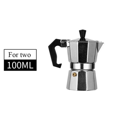 New 50ml-600ml Moka Pot Aluminum Household Electric Burner Stove Top Espresso Percolator Coffee Maker Coffee Extraction Pot