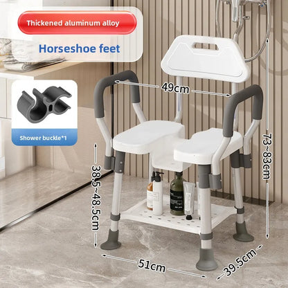 Bath special chair collapsible toilet bathroom bath bench shower non-slip bath chair