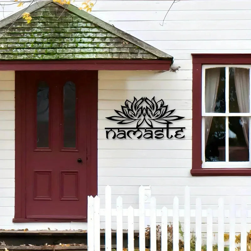 Namaste Metal Yoga Sculpture - Stunning Versatile Indoor & Outdoor Decor, No Electricity Required, Durable, Weather-Resistant