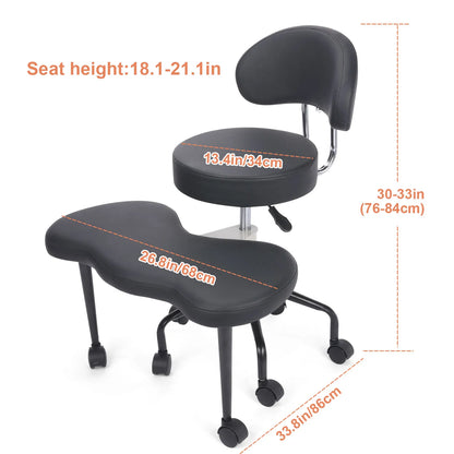 Cross Desk Chair with Lumbar Support and Height Adjustable,Desk Chair for Adults,Legged Office Chair with Wheels