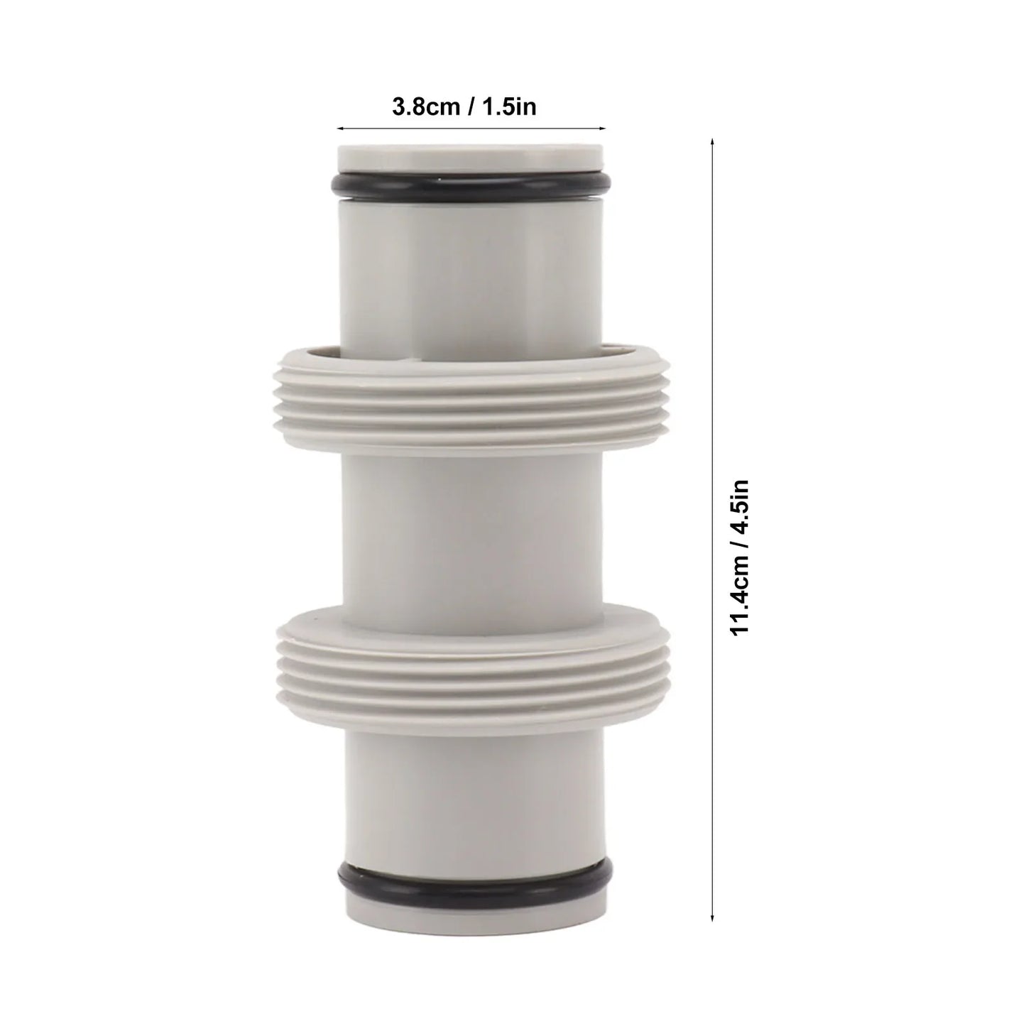 Pool Hose Connector 1.5in To 1.5in Pool Hose Adapter Replacement Elastic Rubber  Antileak Straight Joint for Salt System
