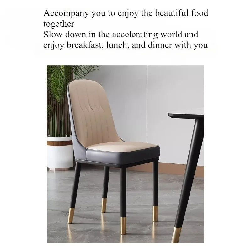 Light luxury dining chair leisure rental house dining table and chair household simple backrest stool hotel restaurant chair