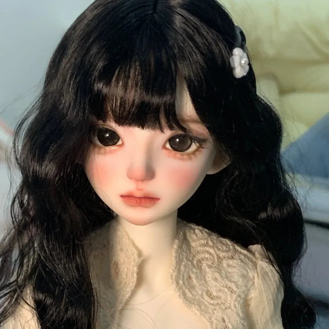1/3 1/4 1/6 BJD Doll White Black Hair Row Wig Accessories for 60cm Doll Girls Hair