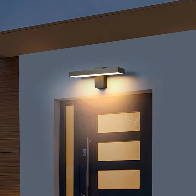LED Outdoor Wall Lamp IP65 Motion Sensor Waterproof Rotatable Porch Light Villa Entrance Courtyard Living Room Home Decorative
