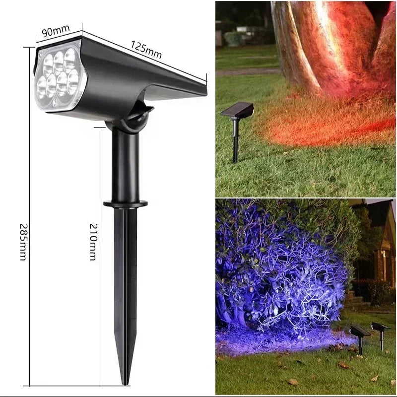 1Pcs Solar Powered 7LED Lamp Adjustable Solar Spotlight In-Ground IP65 Waterproof Landscape Wall Light Outdoor Lighting
