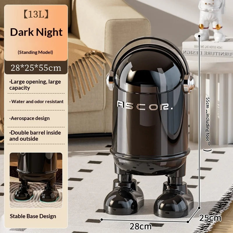 Touchless Sensor Trash Can Stainless Steel Premium Large Capacity Garbage Bin Kitchen Bathroom Bedroom Living Room Maison