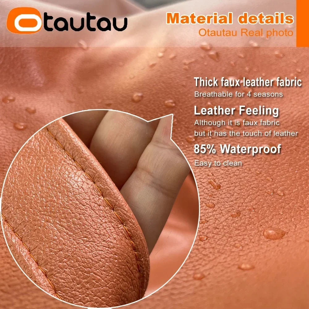 OTAUTAU 4ft Big Faux Leather Bean Bag Cover Without Filler Outdoor Beanbag Chaise Lounger Pouf Salon Game Movie Sac Puff DD004
